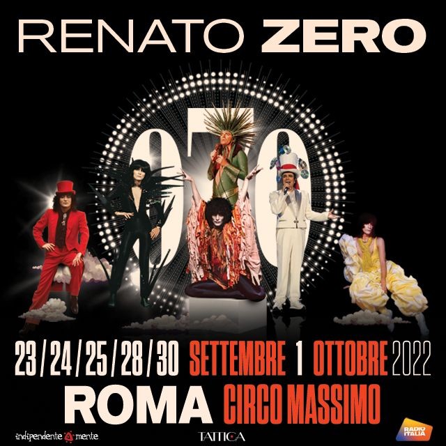 Renato Zero, Circo Massimo, 24 settembre 2022: anticipazioni ospiti e scaletta concerto… con l’inedito per i fan
