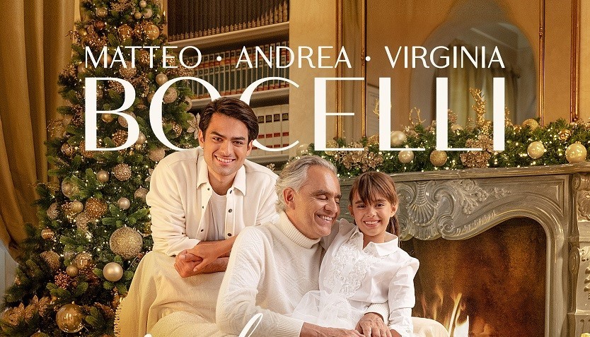 A Family Christmas, il disco di Natale di Andrea, Matteo e la piccola Virginia Bocelli