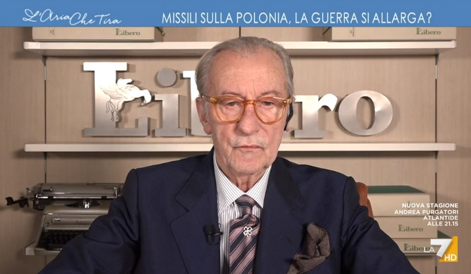 L’Aria che tira, Feltri sbotta e se ne va: “Basta, mi sono rotto il c**o”