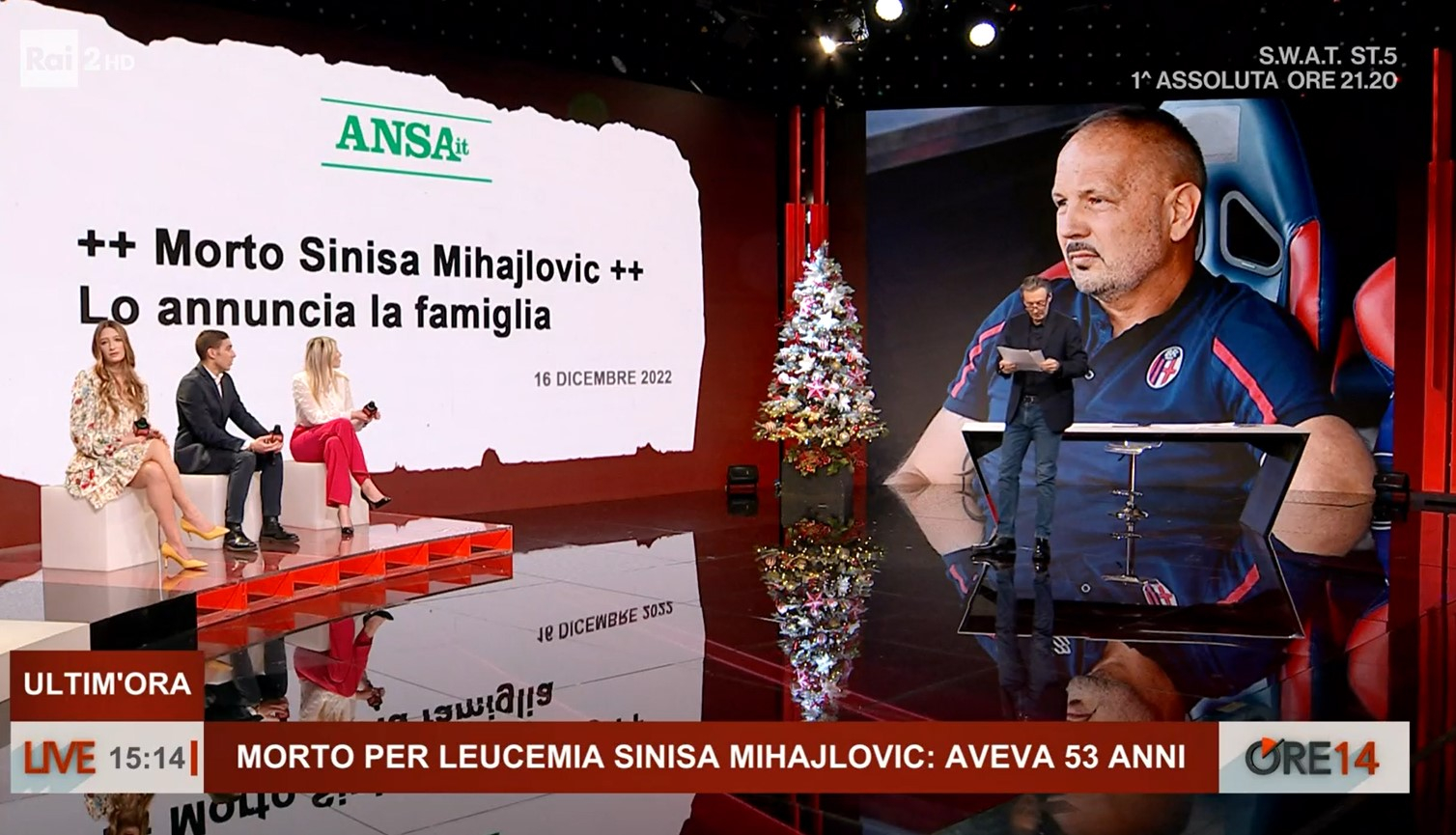 E’ morto Sinisa Mihajlovic: l’annuncio in diretta tv