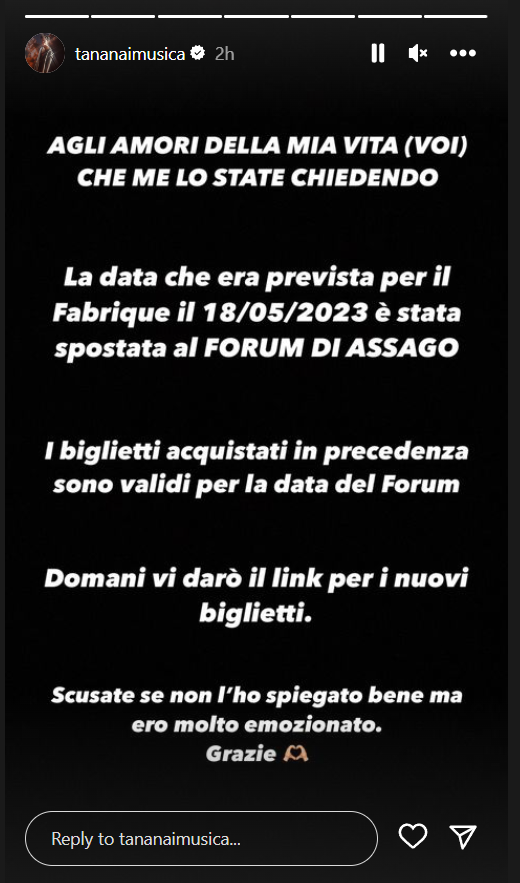 Tananai Forum Assago