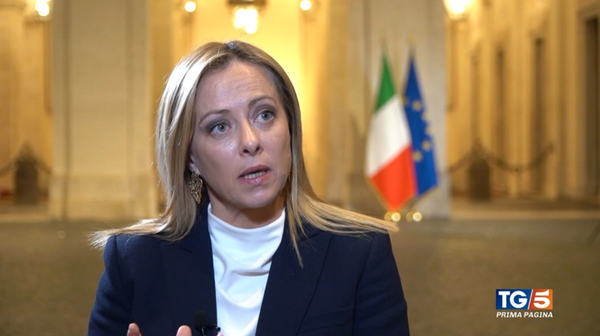 Giorgia Meloni al Tg5