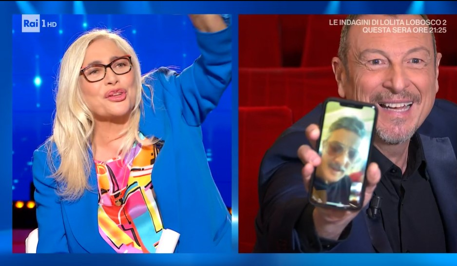 Sanremo 2023, nessun annuncio a Domenica In (ma videochiamata a pranzo con Fiorello)