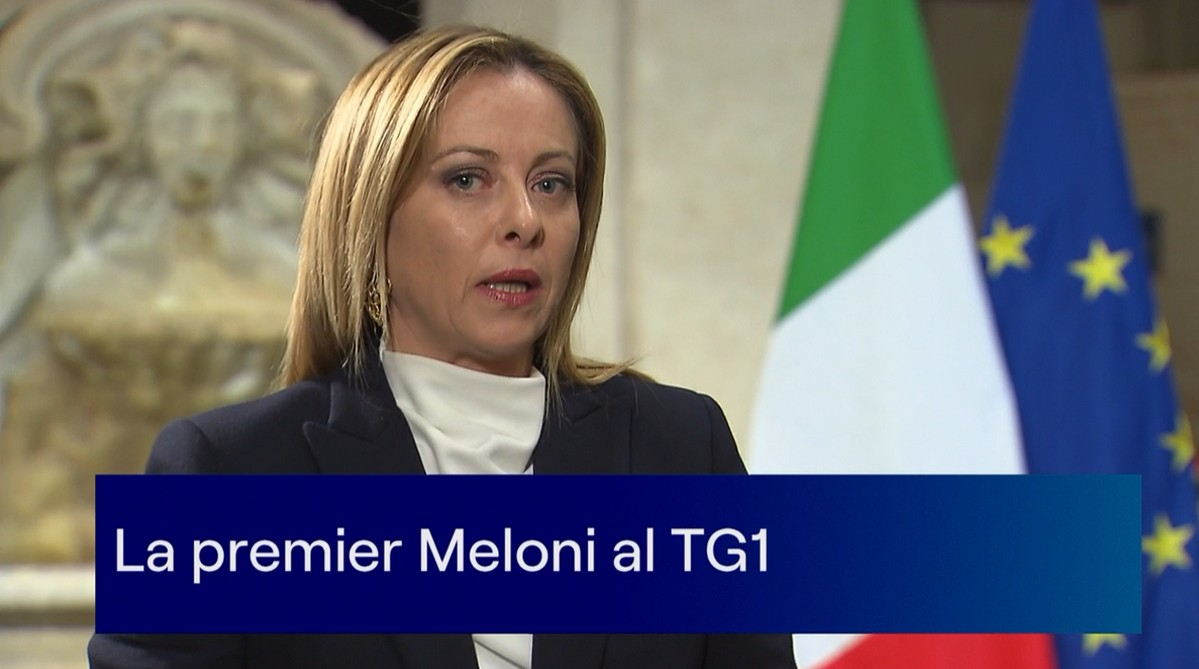 Giorgia Meloni al Tg1
