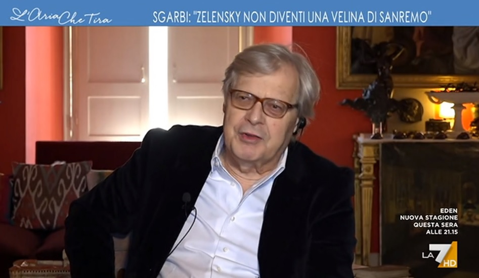 Zelensky a Sanremo, Sgarbi: “Un colpo formidabile per il Festival, una presenza inopportuna per il presidente”