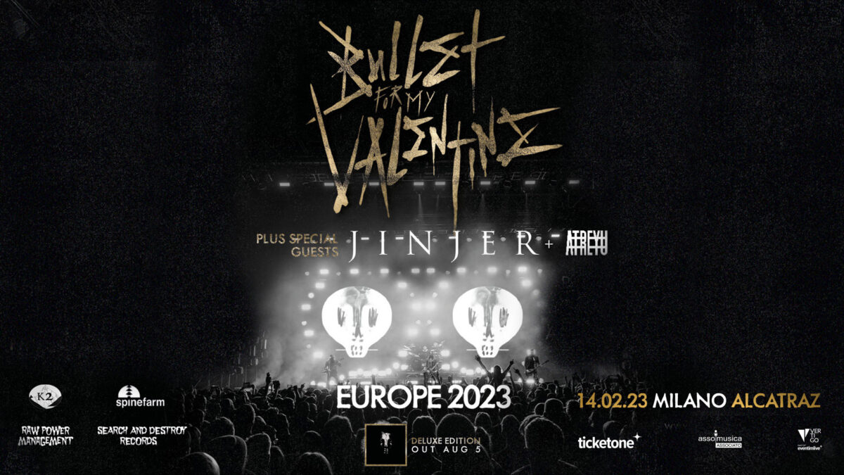Bullet For My Valentine a Milano con Jinjer e Atreyu: i dettagli del concerto del 14 Febbraio 2023