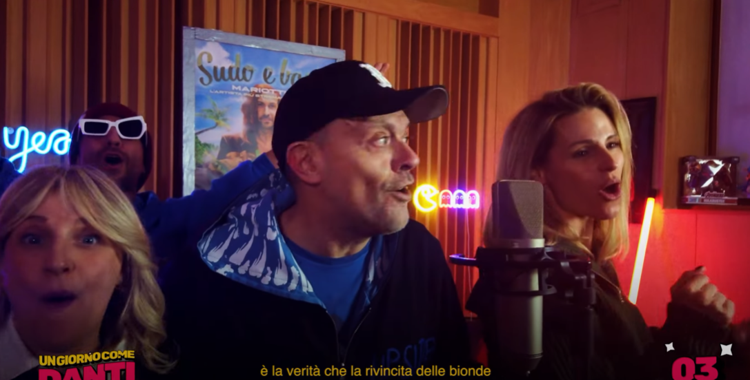 La rivincita delle bionde, Michelle Hunziker, Katia Follesa e Max Pezzali: testo e video