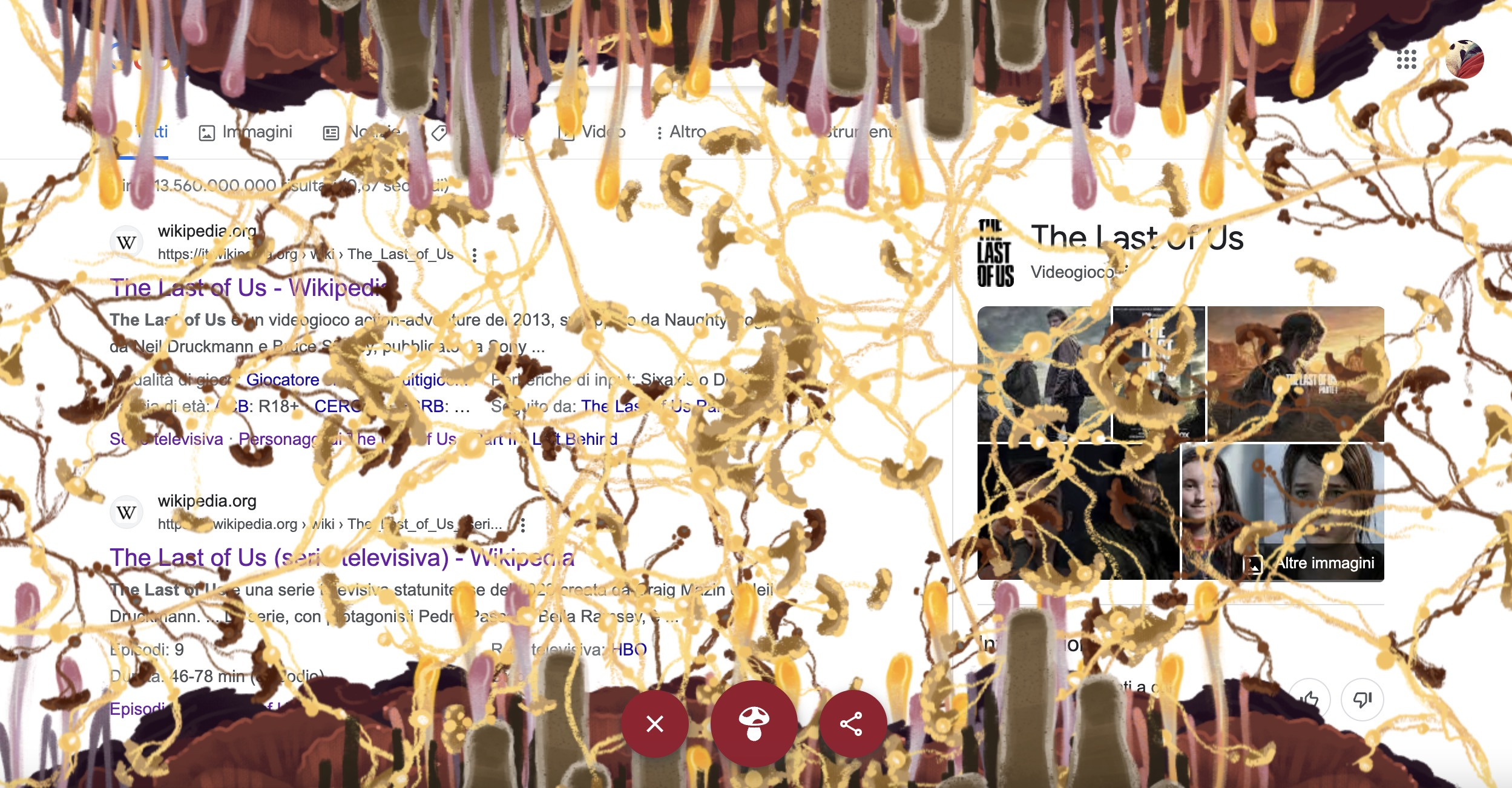 The Last Of Us, il fungo Cordyceps invade anche Google