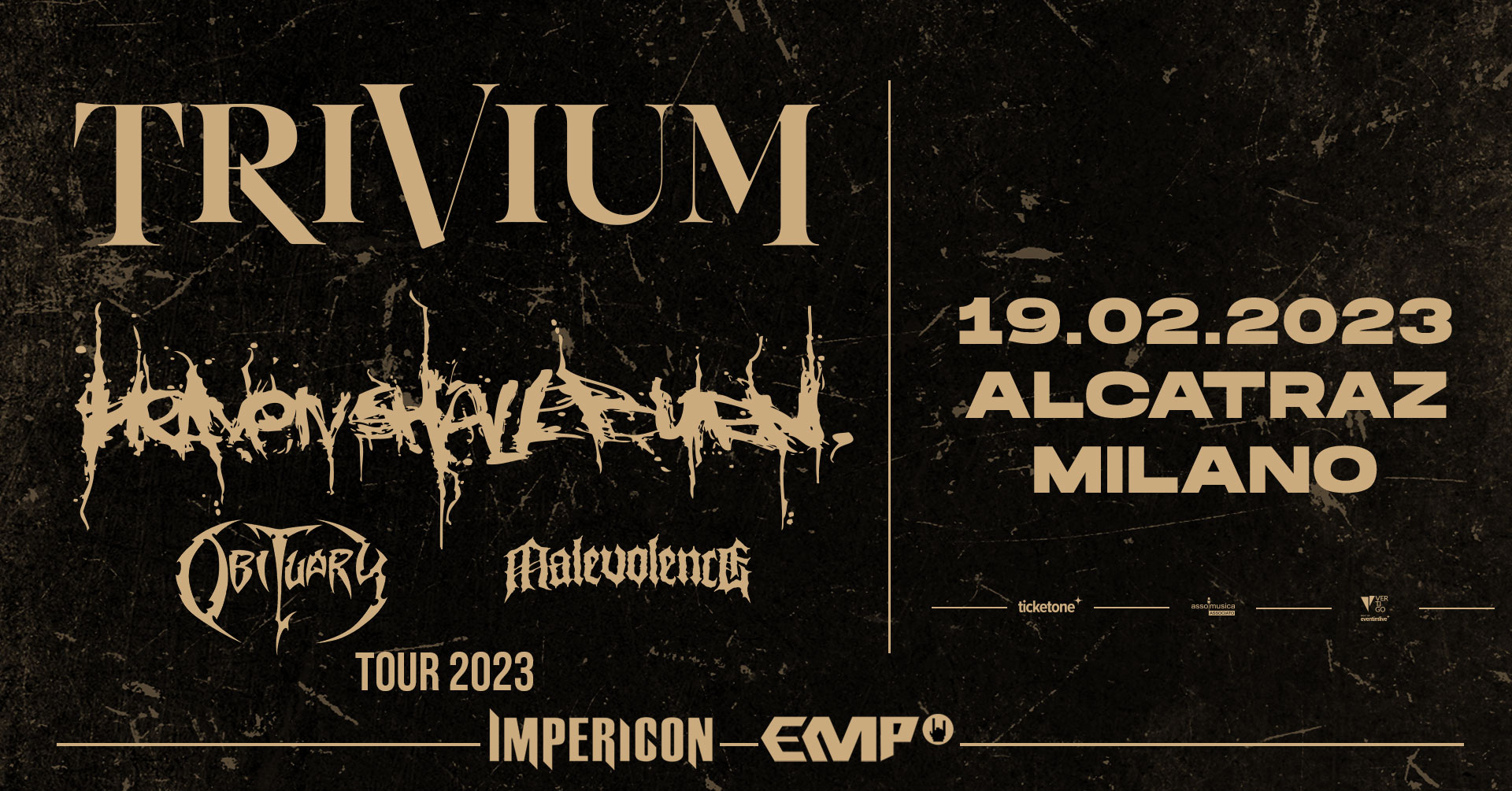 Trivium in concerto a Milano: tutti i dettagli sulla data del 19 Febbraio 2023