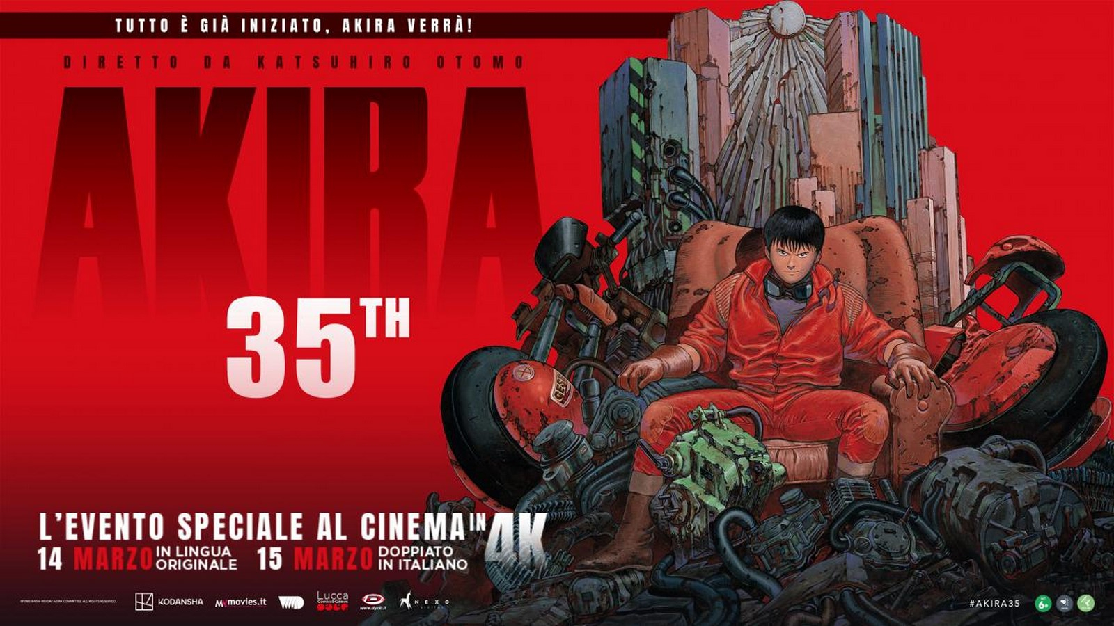 Akira compie 35 anni e torna al cinema in 4K il 14 e 15 marzo con Nexo Digital