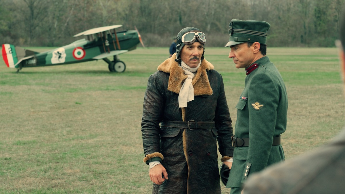 I Cacciatori del Cielo, una scena della docu-fiction di Raiuno