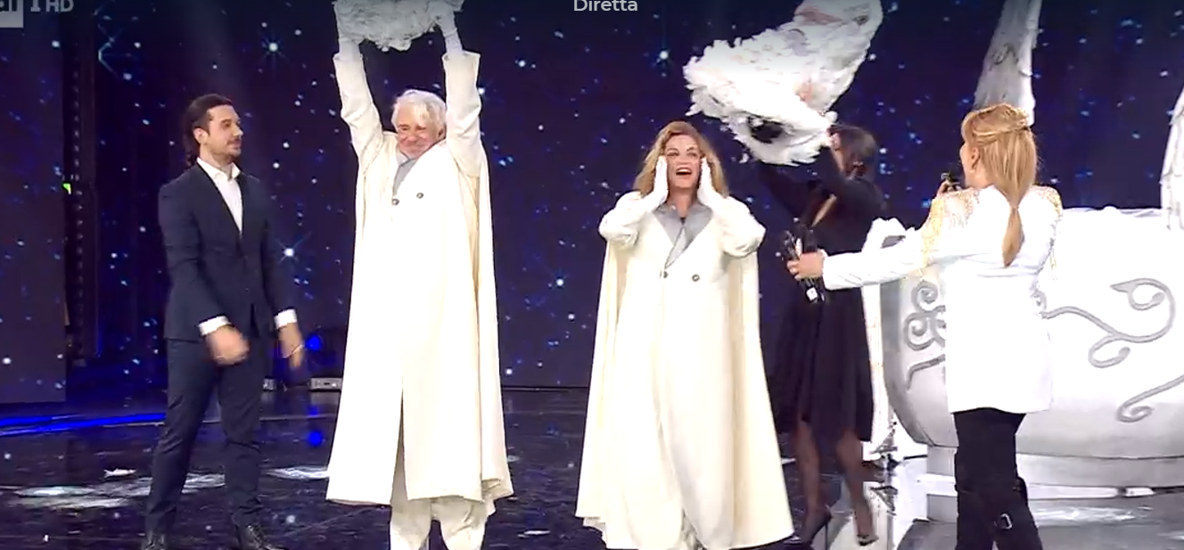 Il cantante mascherato 2023, i Colombi sono Ricky Tognazzi e Simona Izzo