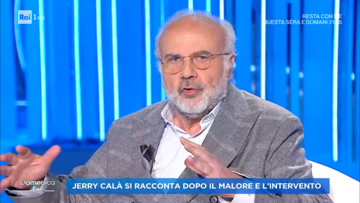 Jerry Calà a Domenica IN dopo l’infarto: “Non ho avuto paura di morire. L’ondata di amore mi ha aiutato”