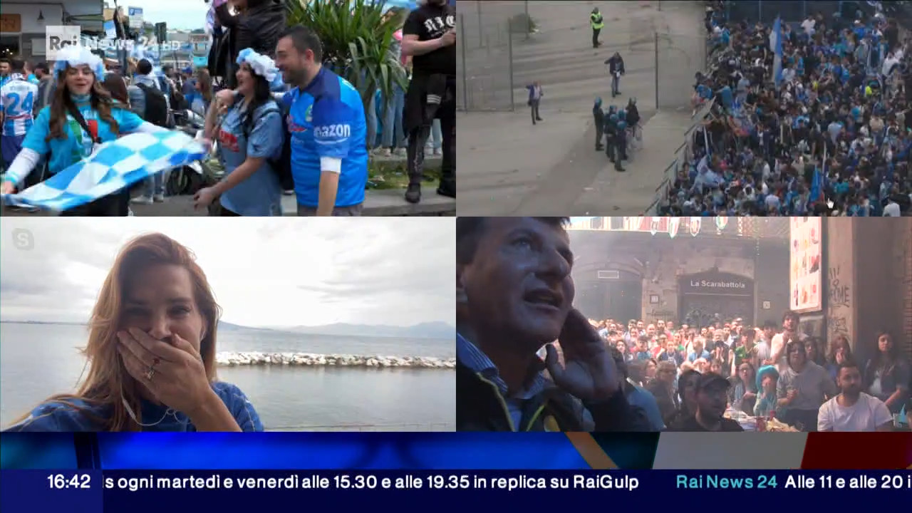 Festa scudetto rimandata per il Napoli, la veglia televisiva finisce in nulla di fatto – VIDEO