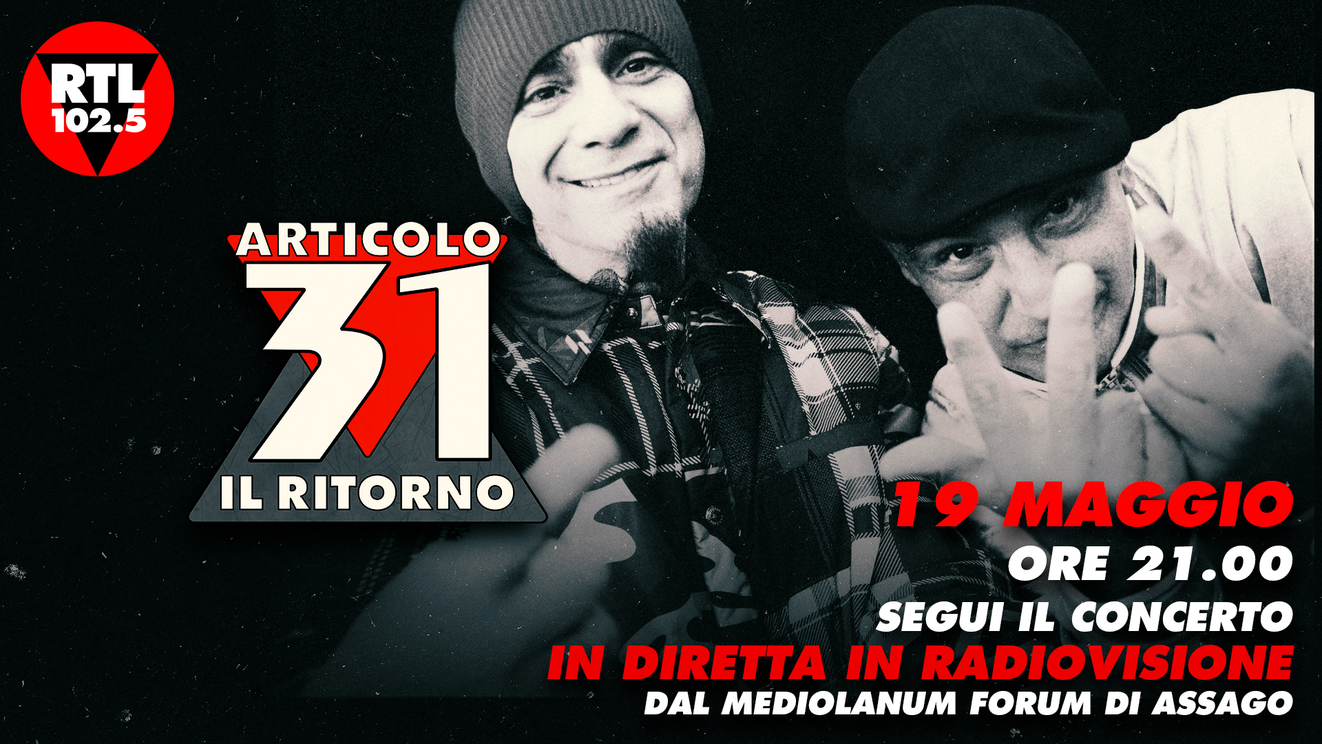 Articolo 31 al Forum di Assago, la scaletta del concerto di stasera, 19 maggio 2023 (in diretta tv e streaming)