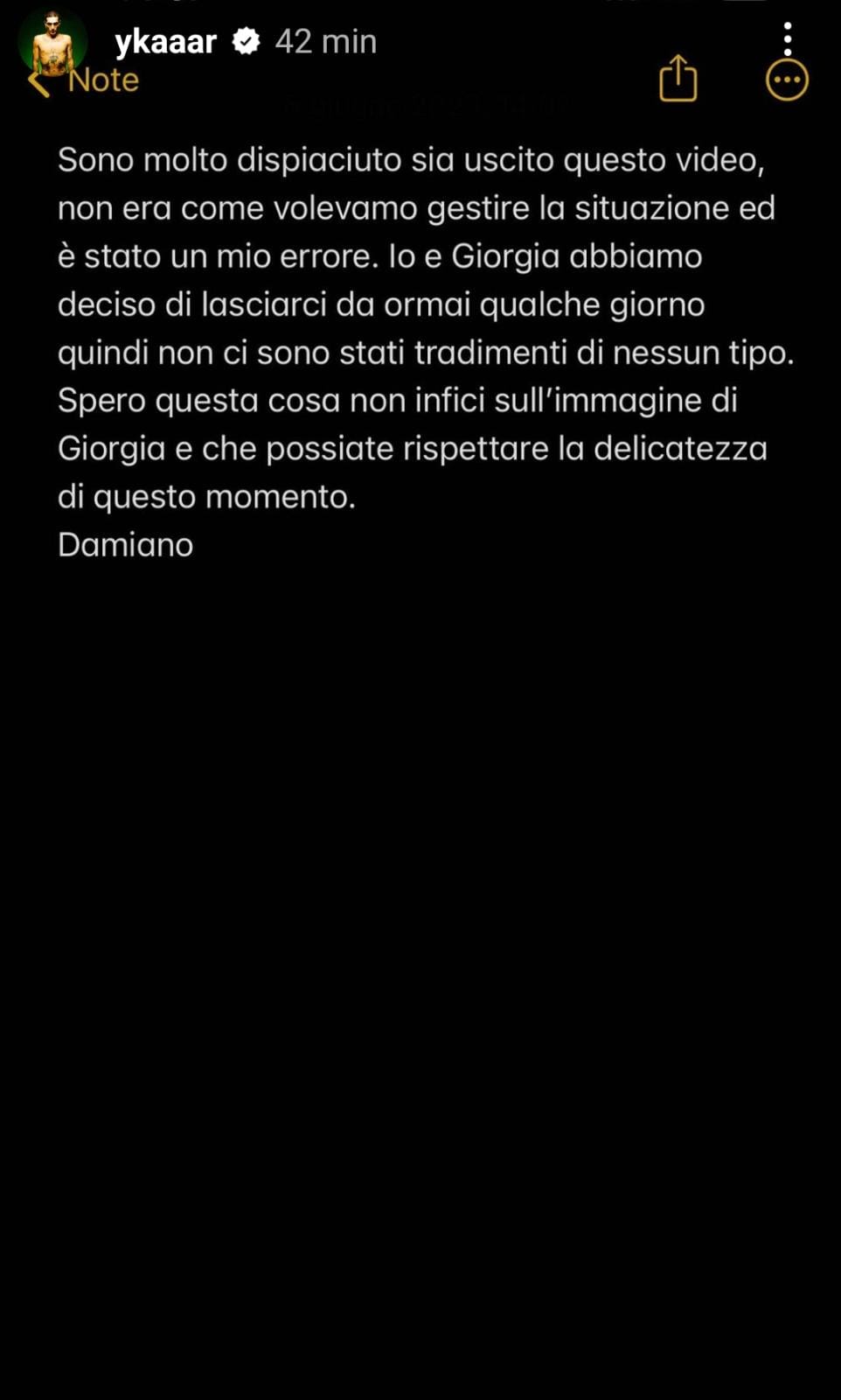 Damiano David Giorgia Soleri fine relazione