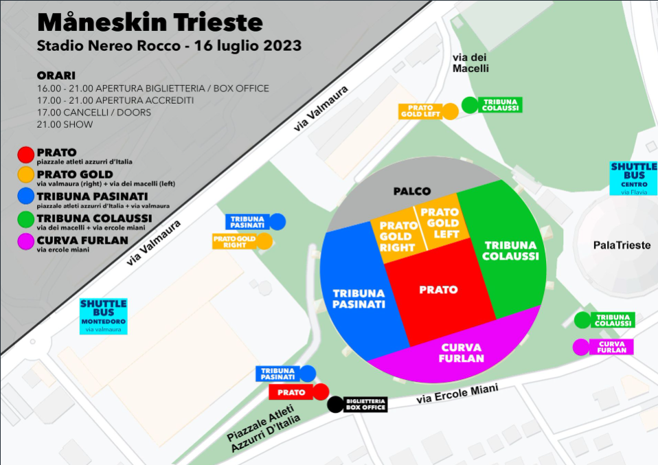 maneskin biglietti trieste