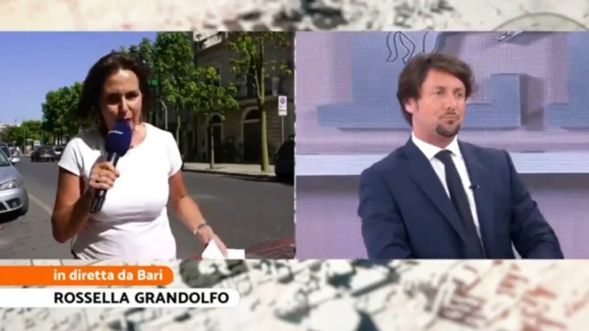 Rete 4, l’inviata Rossella Grandolfo sbugiarda Andrea Giambruno sui cambiamenti climatici e il video diventa virale