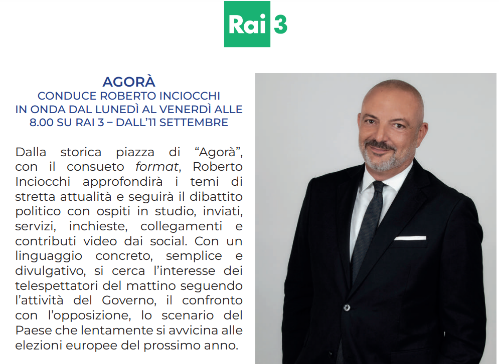 Roberto Inciocchi da Sky Tg24 a Rai3 (come Semprini): un azzardo?