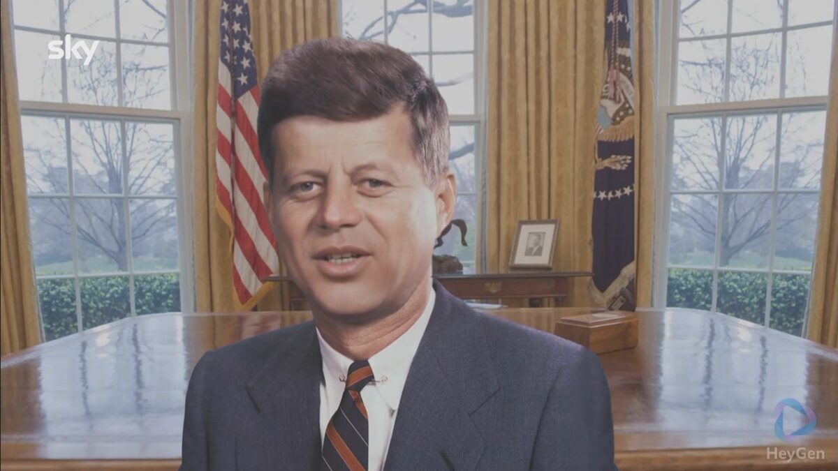 Sky TG24 sensibilizza all’AI ‘intervistando’ JFK