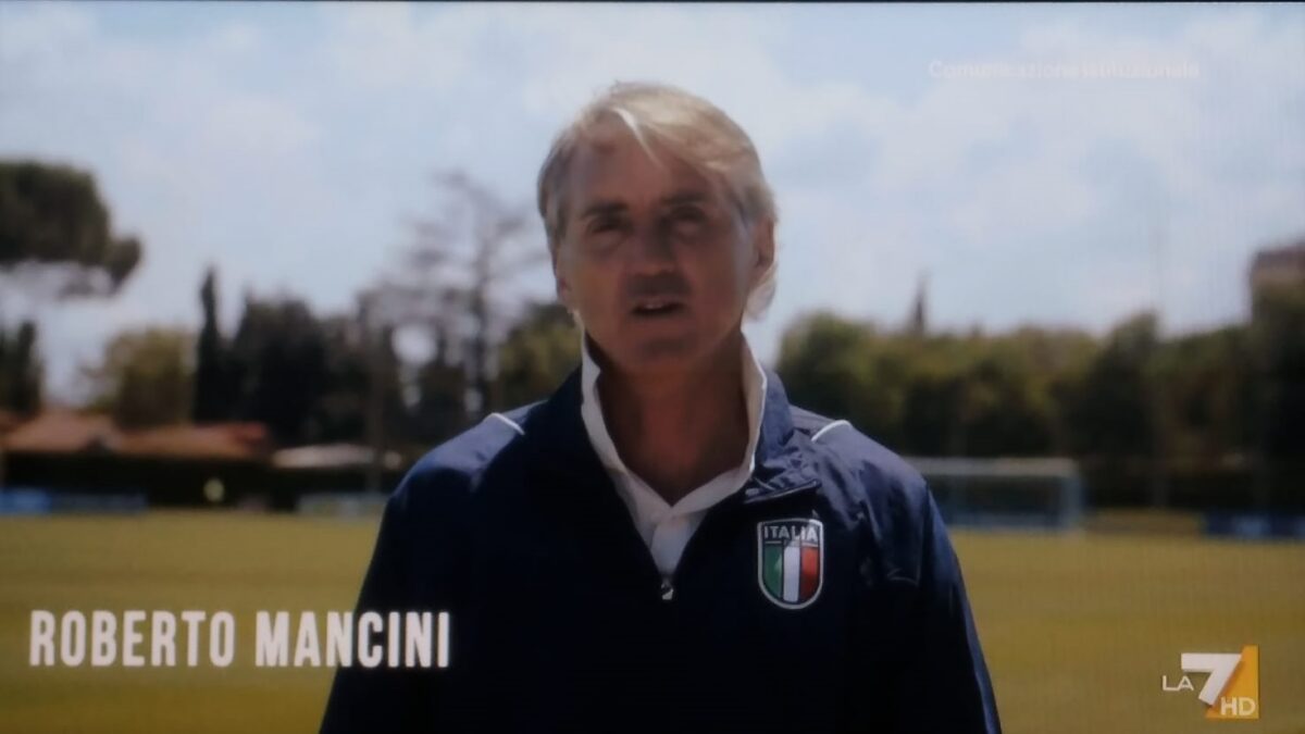 Ancora in onda gli spot antidroga con Mancini ‘vestito’ da ct dell’Italia