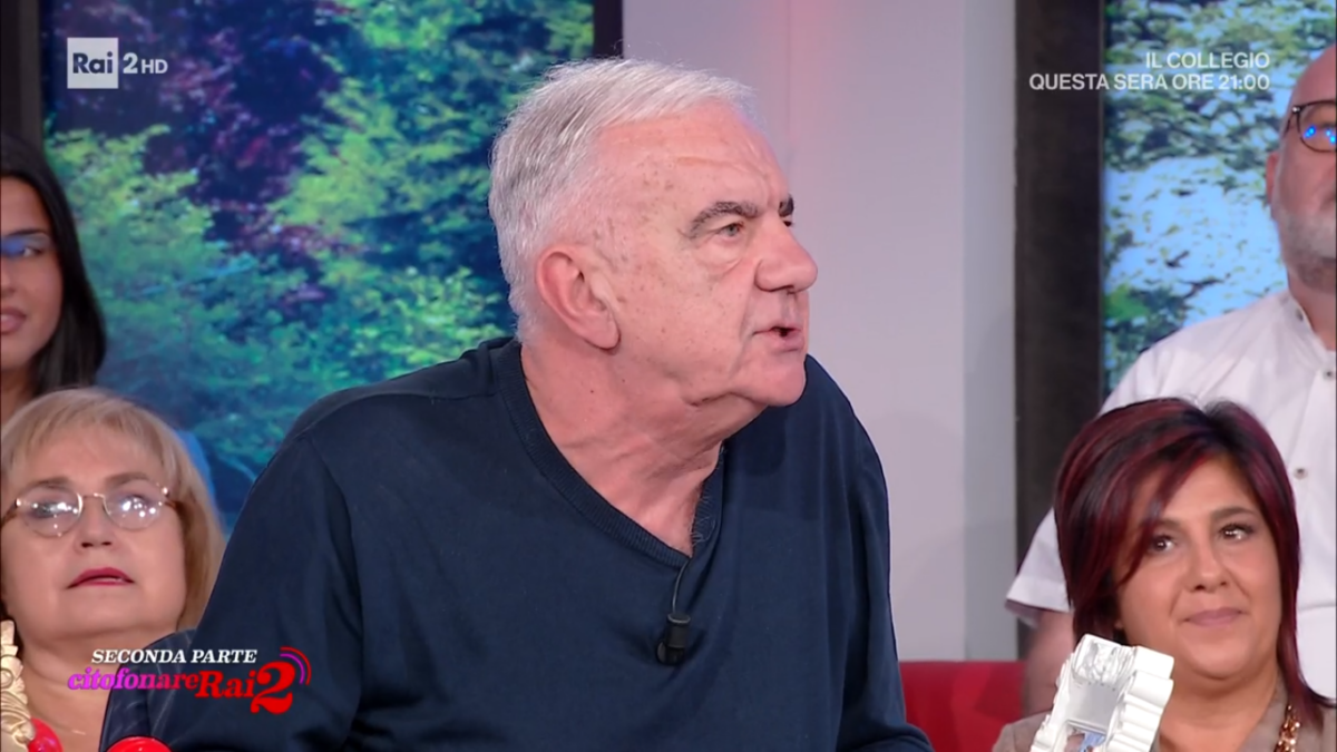 Citofonare Rai 2, Gene Gnocchi ‘litiga’ con Ventura e Perego e va via dallo studio, ma è una gag (VIDEO)