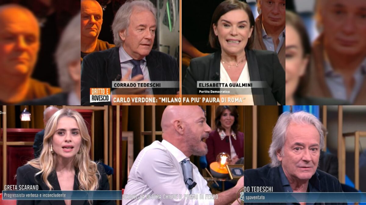 Corrado Tedeschi, dalla parodia dei talk a Splendida Cornice all’approdo a Dritto e rovescio