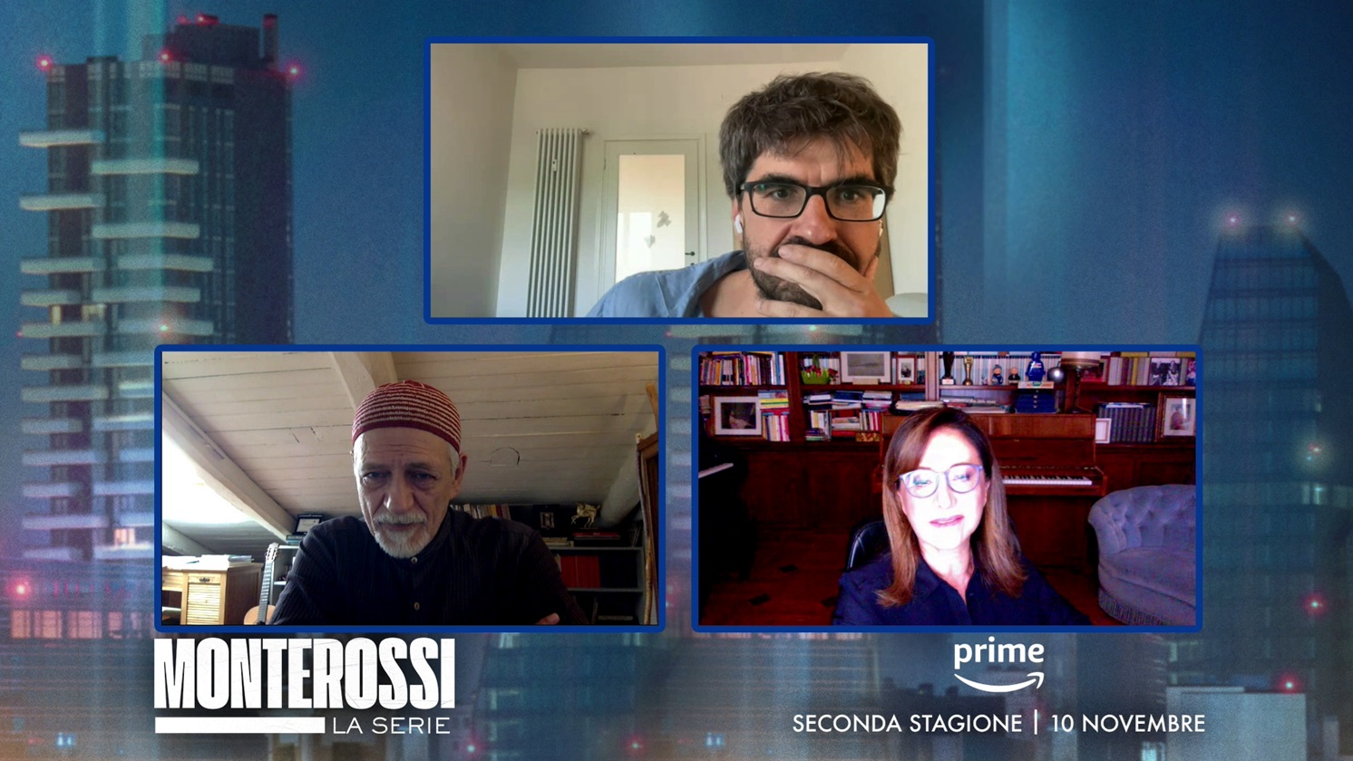 Monterossi 2, intervista con Fabrizio Bentivoglio, Carla Signoris e Roan Johnson: “Carlo non riuscirà a placare il proprio tormento”