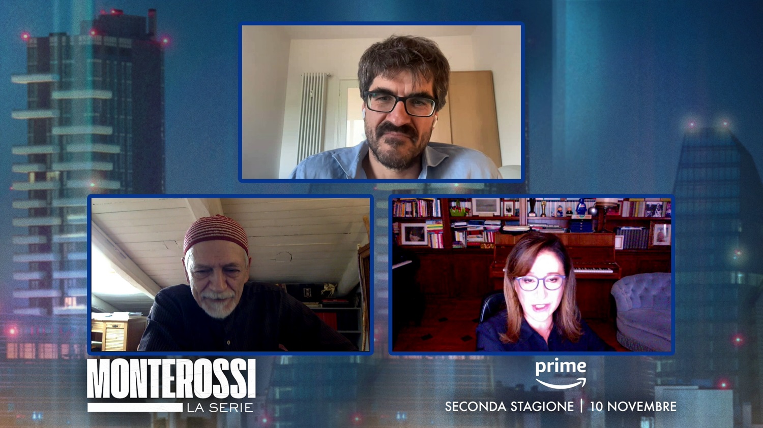 Monterossi 2 stagione, l’intervista con Fabrizio Bentivoglio, Carla Signoris e Roan Johnson