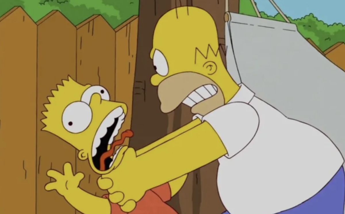 “I tempi sono cambiati”: I Simpson non proporranno più la gag di Homer che strangola Bart