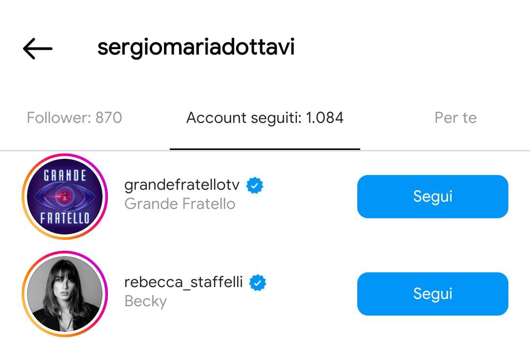 Sergio D'Ottavi, Instagram