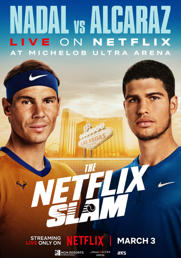 Netflix trasmetterà in diretta la partita di tennis tra Nadal e Alcaraz