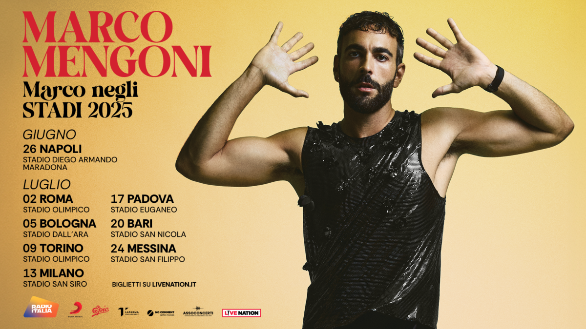 Tour Marco Mengoni Stadi 2025: tutte le date e le città dei concerti