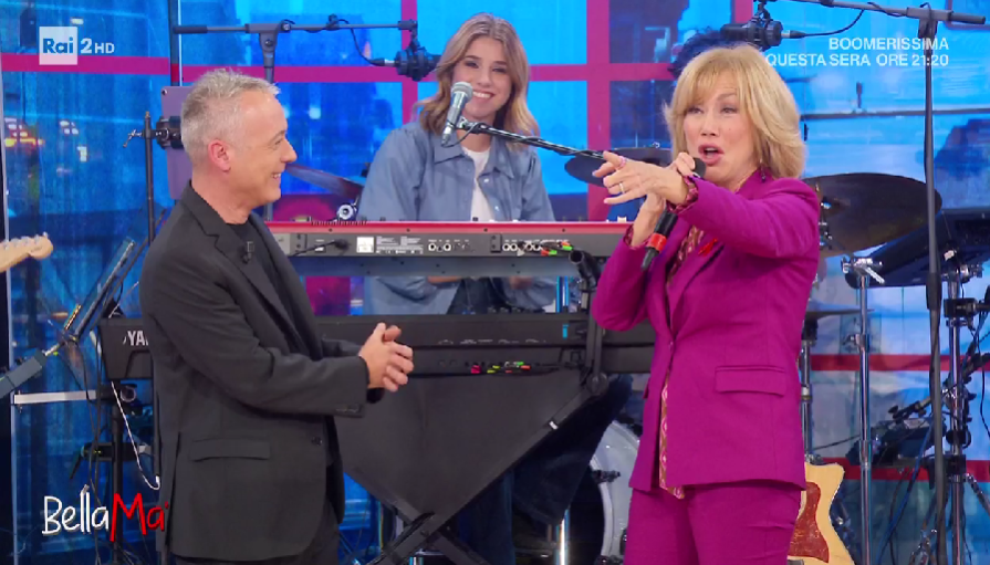 Nancy Brilli con Pierluigi Diaco