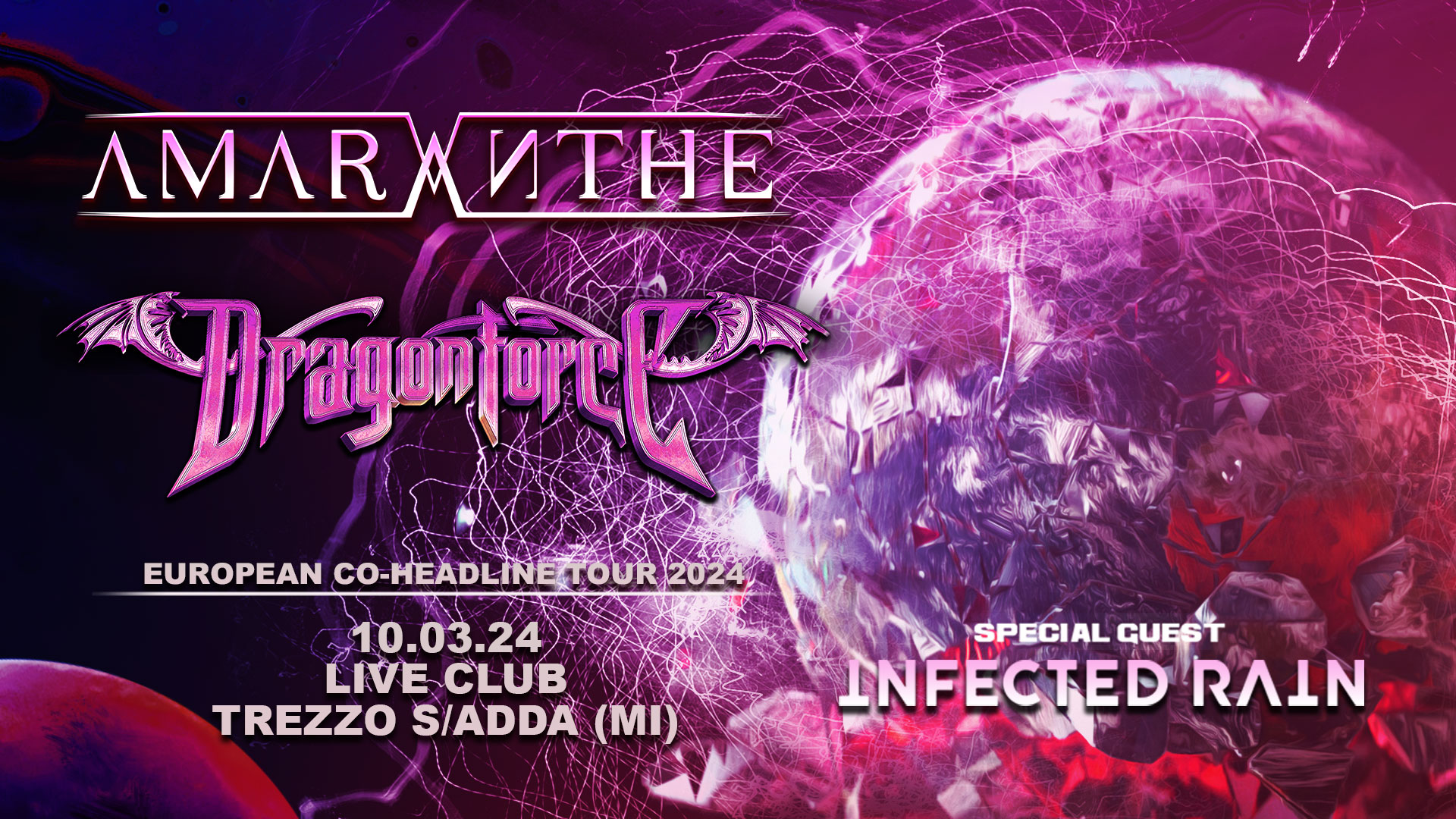 Amaranthe e Dragonforce a Trezzo: tutti i dettagli sulla data del 10 Marzo 2024