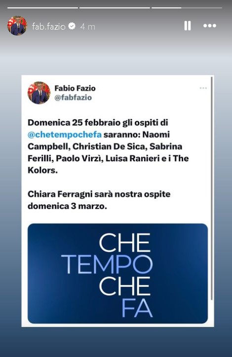 Chiara Ferragni Che Tempo Che Fa