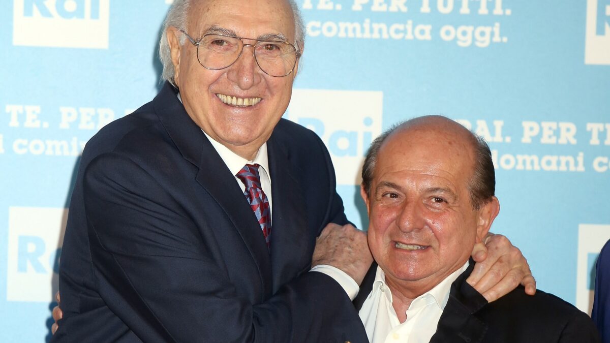 Pippo Baudo con Giancarlo Magalli insieme a La Tv fa 70 (Anteprima TvBlog)