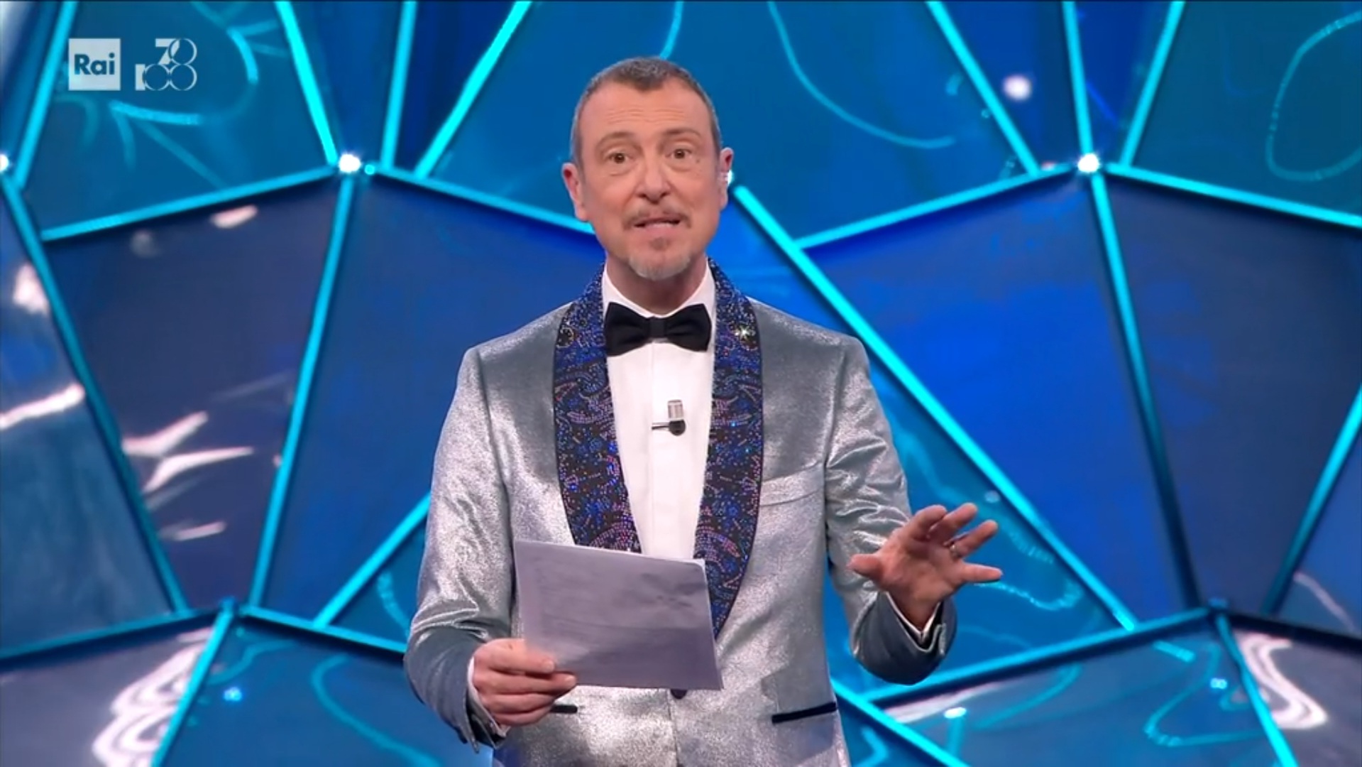 Sanremo 2024, il discorso del movimenti dei trattori