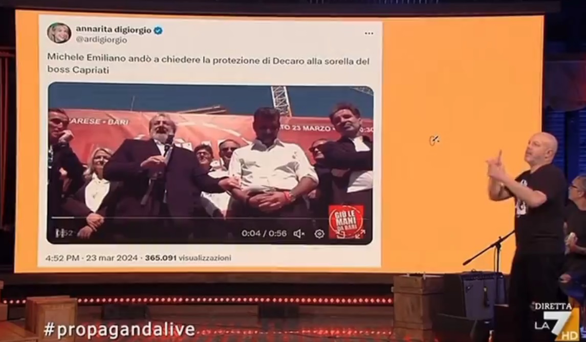 Propaganda Live, scontro tra Zoro e la giornalista pugliese Digiorgio