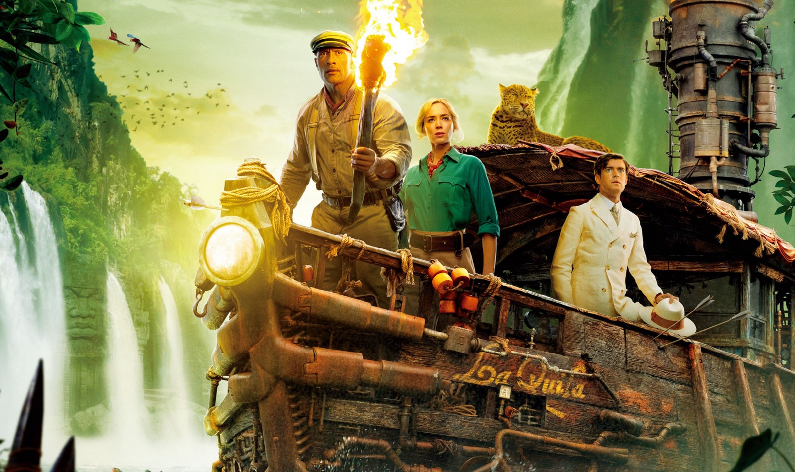 su Rai 2 Jungle Cruise il film d'avventura Disney diretto da Jaume Collet-Serra con Dwayne Johnson, Emily Blunt, Paul Giamatti, Jack Whitehall e Édgar Ramírez.