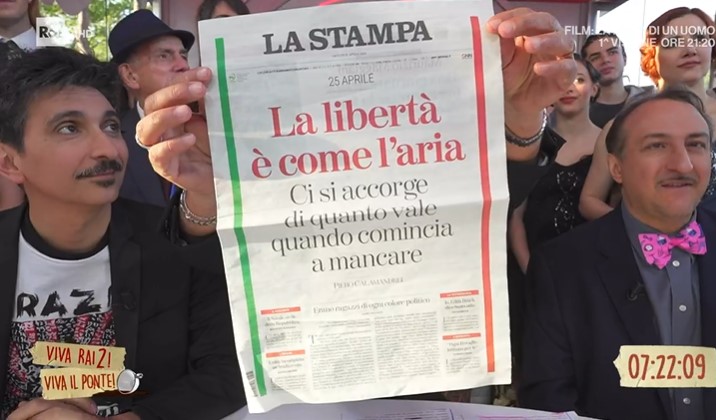 La festa della Liberazione in tv, tra Fiorello a Viva Rai2! e Barbero su La7