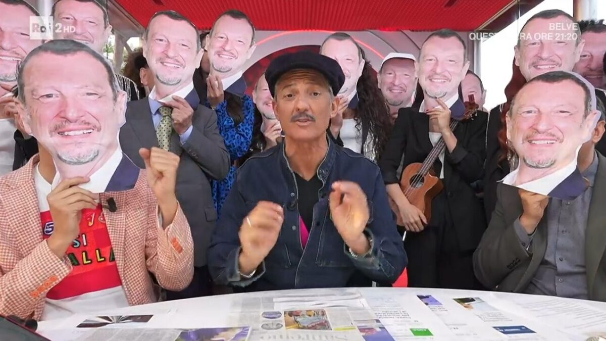 Fiorello a Viva Rai 2, tra la rassegna stampa Ama-centrica e il medley dell’addio: “Amadeus va al Nove, io no”