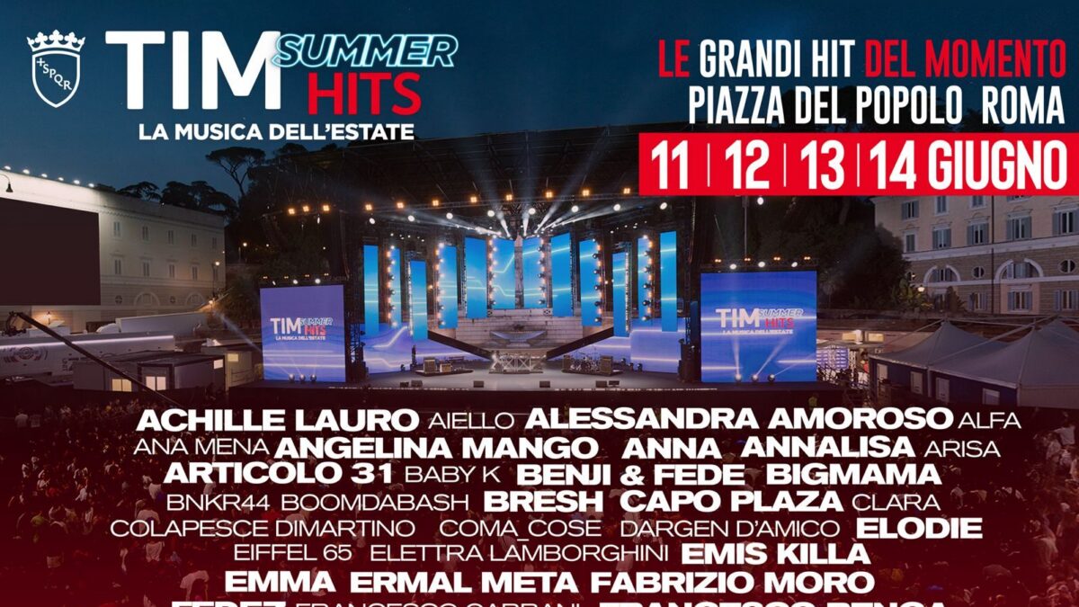 Tim Summer Hits 2024 a Roma: cantanti, date e orario