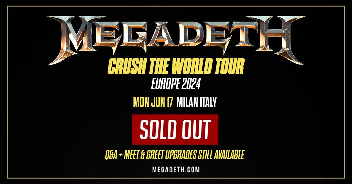 Megadeth a Milano: tutti i dettagli sul concerto del 17 Giugno 2024
