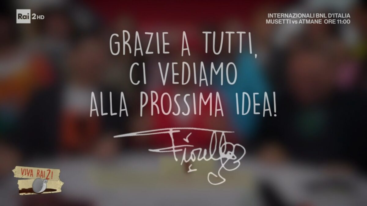 Viva Rai2!, Fiorello saluta il pubblico: “Ci vediamo alla prossima idea”
