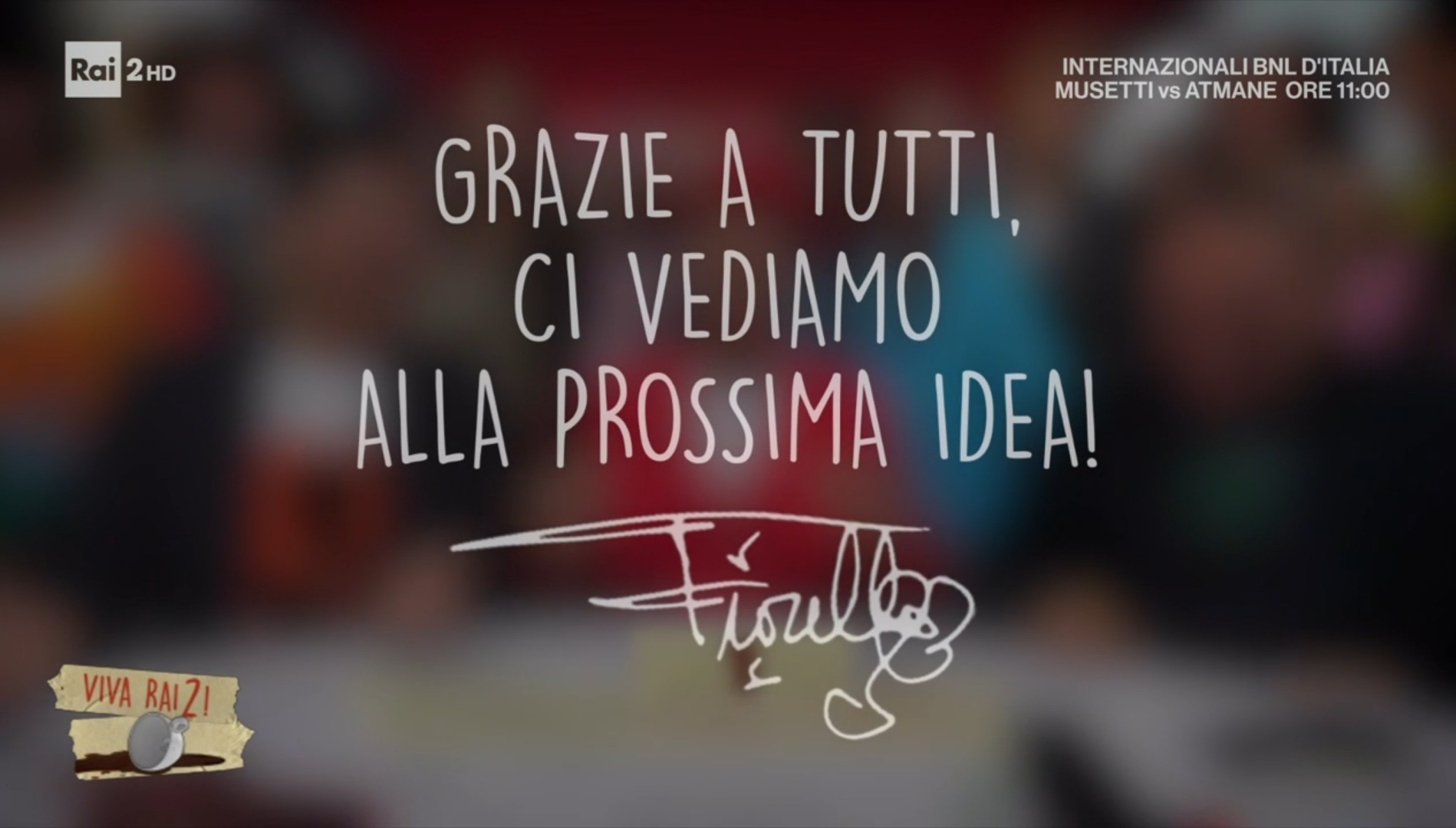 Viva Rai2!, Fiorello saluta il pubblico: “Ci vediamo alla prossima idea”