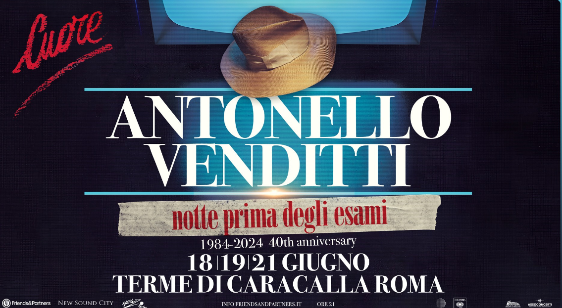 Antonello Venditti Live: 40 Anni di “Notte Prima degli Esami” alle Terme di Caracalla