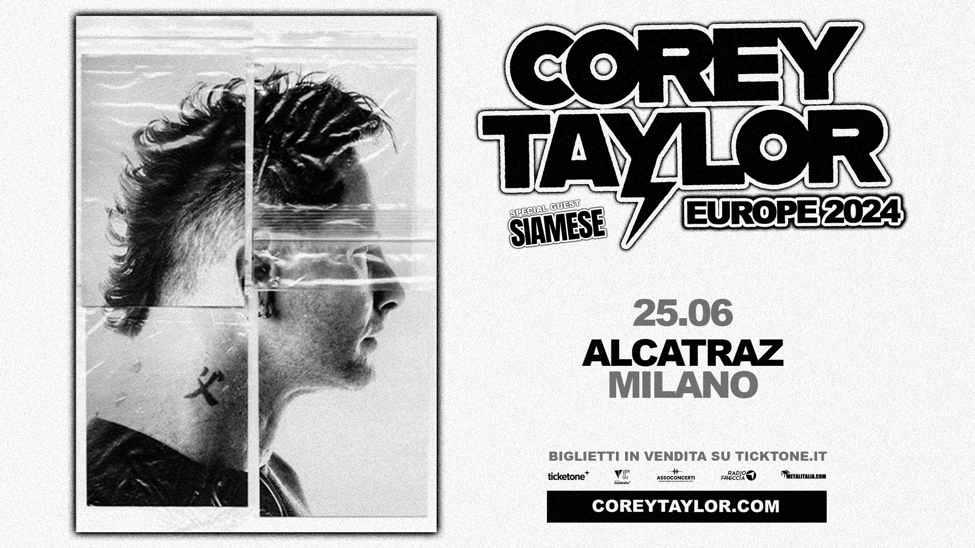 Corey Taylor a Milano: tutti i dettagli sul concerto del 25 Giugno 2024