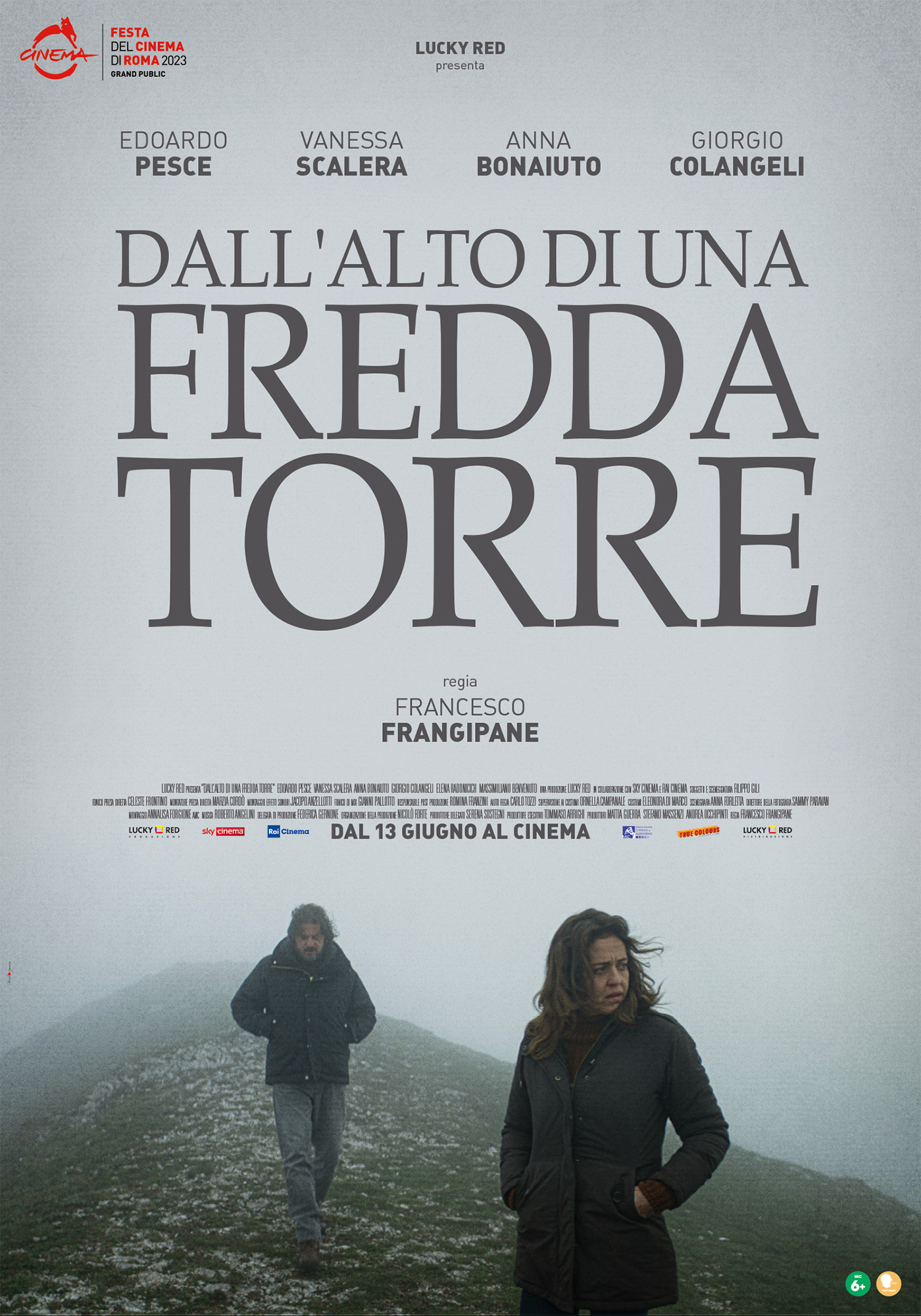 Dopo il premio alla Festa del Cinema di Roma come Miglior Opera Prima Italiana, nei cinema con Lucky Red Dall'alto di una fredda torre, l'esordio alla regia di Francesco Frangipane con Edoardo Pesce e Vanessa Scalera