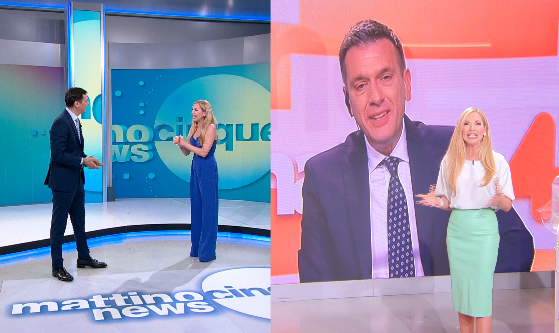 Mattino cinque News e Mattino 4: saluti ai due toni di calore tra Panicucci, Vecchi e Poletti